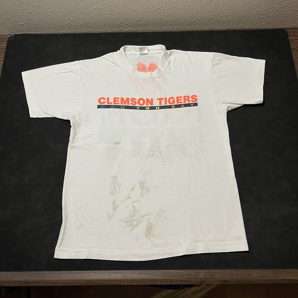 Vintage Clemson Tigers Shirt Size M Medium Clemson University NCAA 1990s USA